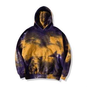 2025 personalizado Venta caliente Invierno Tie Dye Print Pullover Hoodies Hombres 100% Algodón Fleece No Zip al por mayor - Product Image 4