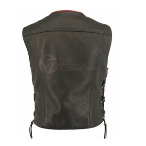 Chaleco de cuero duradero de invierno para hombre personalizado diseño de la mejor calidad Chaleco de cuero superventas - Product Image 5