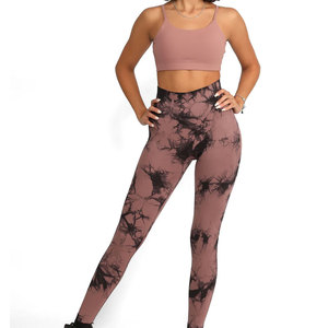 Venta caliente Nuevas llegadas Mujeres personalizadas Leggings sin costuras Contorno de sonrisa Cintura alta Entrenamiento Gimnasio Pantalones de yoga - Product Image 3