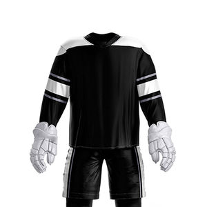 Uniforme de hockey sur glace imprimé sur mesure de haute qualité et confortable, 100% polyester, respirant, imperméable, en stock - Product Image 5