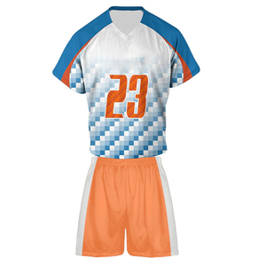 Fabricant en gros de hauts d'uniformes de lacrosse à manches courtes imprimés par transfert thermique, sur mesure, 100% polyester, anti-UV, léger - Product Image 1