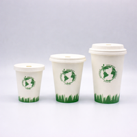 Gobelets à café jetables personnalisés, haute densité, revêtement écologique à base d'eau, pour boissons chaudes, simple paroi, 6oz, 8oz, 10oz, 12oz