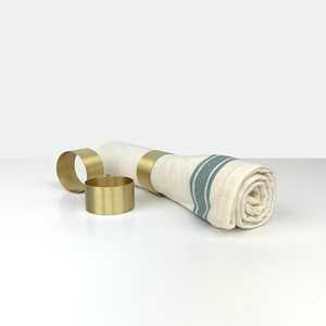 Anneaux de serviette en métal de forme hexagonale en couleur or pour la maison et le mariage porte-serviettes de décoration de table de dîner spécial - Product Image 5