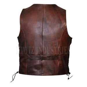 Chaleco de cuero duradero de invierno para hombre personalizado diseño de la mejor calidad Chaleco de cuero vendedor caliente Fabricante de Pakistán - Product Image 2