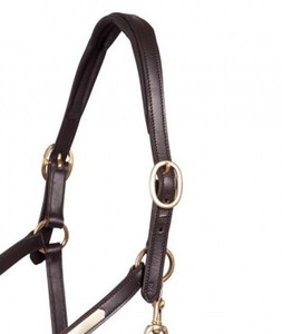 VENTE EN GROS ODM HORSE HALTER CUIR DOUX RÉGLABLE CUIR VÉRITABLE CHEVAL HORSE HALTER MATÉRIEL EN ACIER INOXYDABLE DE L'INDE - Product Image 4