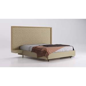เตียงโรซาซีสไตล์โมเดิร์น ดีไซน์หุ้มเบาะ วัสดุไม้โอ๊ค - Product Image 1