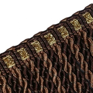 OEM Gold Bullion Wire Fringe Customized Metallic Fringe Trimmings Top Quality Gold Silver Twisted <b>Tassel</b> <b>Trim</b> - Product Image 4