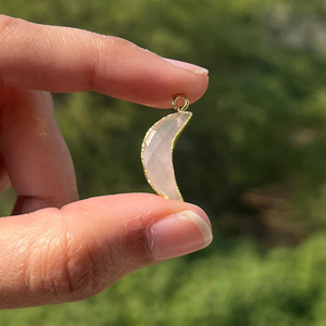 ตัวเชื่อมต่อแบบ DIY ทำด้วยไฟฟ้าสีทอง18K ขนาด21มม. พร้อมถังสีโรสควอตซ์แบบเหลี่ยมเพชรพลอย - Product Image 4