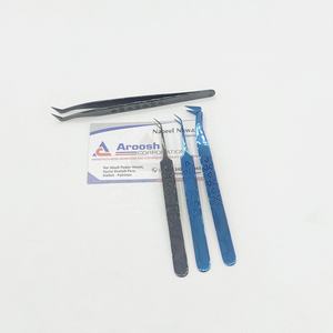 Haute Qualité L 45 Degrés Coeur Plasma Pince À Épiler Noir Bleu En Gros En Acier Inoxydable Extension De Cils Pince À Épiler Pointu - Product Image 6