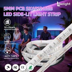 Tira de LED <span class=keywords><strong>SK6812</strong></span> de Emisión Lateral OEM con Voltaje Seguro de 5V, Tira de Luz LED Flexible Cortable para Proyectos Comerciales al por Mayor - Product Image 1