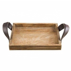 Plateau de service en bois de manguier poli de qualité commerciale, écologique, élégant, personnalisable avec logo, sans danger pour les aliments, exportable – Meilleures ventes - Product Image 4