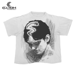 Fournisseur d'usine t-shirts personnalisés sérigraphie vierge DTF DTG impression bouffante en détresse Chenille Applique broderie lavage à l'acide hommes t-shirt - Product Image 4