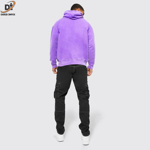 Sudadera con capucha de gran tamaño para hombre con logotipo personalizado French Terry Thick Heavyweight Winter Fleece 500/460/400 Gsm Drop Shoulder Print Hooded - Product Image 2