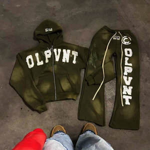 Chándal de Invierno para Hombre al por Mayor con Logotipo Personalizado OEM, Sudadera con Capucha de Alta Calidad, Corte Regular, Lavado Ácido, Transpirable, 100% Algodón Felpa - Product Image 6