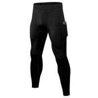 Leggings de Compresión para Hombre, Último Modelo 2023, de Bambú y Algodón, Transpirables, Cintura Elástica, Largo hasta la Rodilla, para Gimnasio, Fitness, Entrenamiento, Running y Deportes