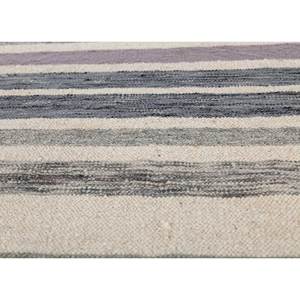 พรมอินดัสบาร์ ADWL-13117(CS01) สีเทา-ดำ ลายทอแบน ขนสัตว์ คิลิม ลายเส้นนามธรรม สำหรับบ้าน ห้องโถง ทางเดิน พรมปูพื้นรูปสี่เหลี่ยมผืนผ้า ทำจากปอกระเจา สำหรับห้องต่างๆ - Product Image 3