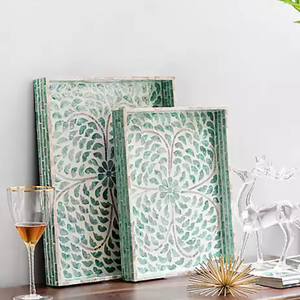 ถาดใส่กาแฟฝังมุกทรงสี่เหลี่ยม,ถาดทำมือแบบสร้างสรรค์สไตล์โมเดิร์นจากเวียดนาม - Product Image 5