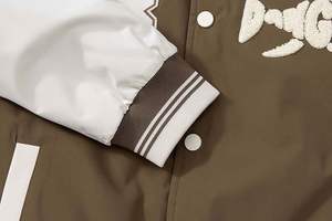Chaqueta Varsity Personalizada para Hombre de Alta Calidad, con Bordado Chenille, Patrón de Letras, Tela de Lona Delgada, Material de Poliéster - Product Image 5