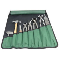 Herramientas de cuero hechas a mano para habitación de tachuelas, billetera enrollable, juego de herramientas Hilmar Premium con funda de cuero, herrajes para caballos