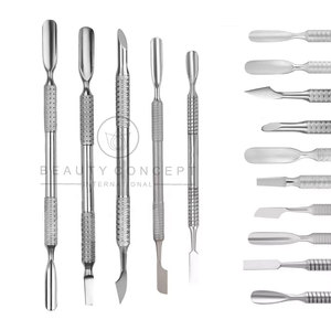 Pousse-cuticules professionnel en acier inoxydable à double extrémité, outil d'exfoliation et de soin des ongles - Product Image 3