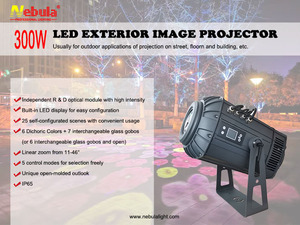<span class=keywords><strong>Projecteur</strong></span> <span class=keywords><strong>LED</strong></span> Zoom Gobo extérieur <span class=keywords><strong>300W</strong></span> pour la projection de logo publicitaire - Product Image 4