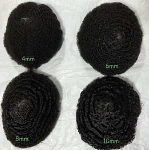 วิกผมผู้ชายแบบขายส่ง ผมแท้บราซิล Remy ฐานไหม พร้อม PU รอบด้าน ความหนาแน่นประมาณ 150% แบบผมตรง/ลอนธรรมชาติ ราคาถูก - Product Image 4