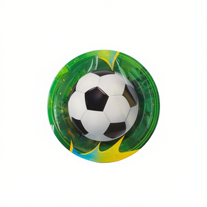 Platos de Fútbol para Fiestas, 17 cm, Paquete de 8, Vajilla para Fiestas - Product Image 2