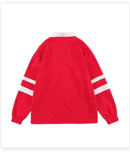 Sudaderas Polo de manga larga de gran tamaño a la moda, polos para hombre, logotipo personalizado a la moda, serigrafía tejida - Product Image 3