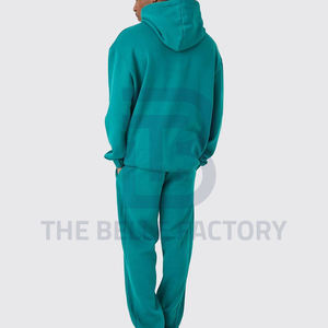 Conjunto de chándales de cuello redondo de algodón 100% de alta calidad para hombre, Jersey frontal, chándal de invierno, logotipo sólido, transpirable, precio al por mayor - Product Image 4