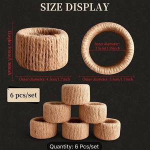 ห่วงรัดผ้าเช็ดปากหวายสำหรับตกแต่งโต๊ะแหวนผ้าเช็ดปากที่ทันสมัยสำหรับประสบการณ์การรับประทานอาหารที่หรูหรา - Product Image 4