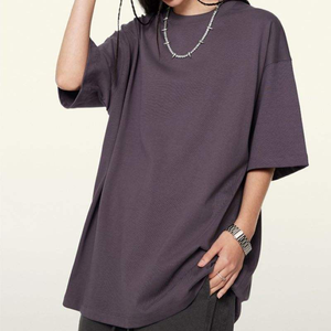 T-shirt ample uni lavande pour homme, été, coupe ample, manches courtes, coton, streetwear - Product Image 4