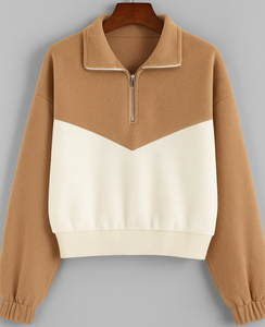 Sudadera Moderna y a la Moda para Mujer, Corte Holgado, Forro Polar Extra Cálido, con Puños Elásticos para un Estilo Invernal Cómodo - Product Image 1