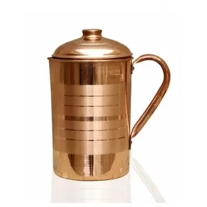 Jarra de água manual de cobre puro, jarro martelado à mão para beber água, produto de cobre de alta qualidade