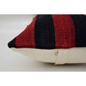 Almohada de lana con estampado Vintage rojo, ropa de cama tradicional suave de 12x24 pulgadas para dormitorio y sofá, tela tejida de casa - Product Image 4