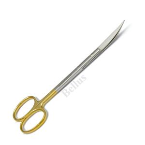 Ciseaux de couronne et de collier dentaires durables en acier inoxydable non revêtus Ciseaux dentaires droits et incurvés Chirurgie professionnelle - Product Image 4