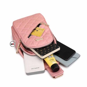 Sac à dos personnalisé de haute qualité unisexe OEM étanche antivol sac à bandoulière à la mode matelassé 15L fermeture éclair poitrine sac à bandoulière - Product Image 4