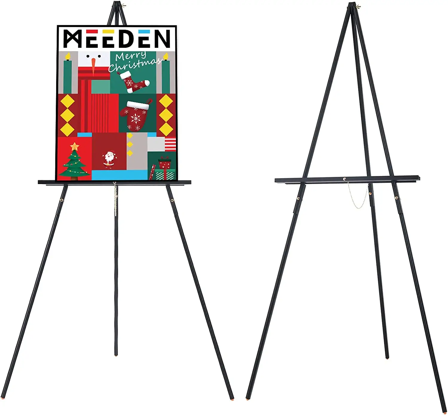 MEEDEN חתונה כן לעמוד מקסימום גובה 64 ''מחזיק עד 40" עץ Stand עבור סימן עץ תצוגת כן ציור רצפת חצובה בעל סימן