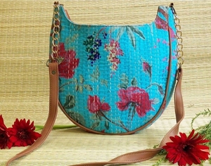 Bolsos Kantha de Algodón Estampado Estilo D, Hechos a Mano, Vintage, con Bordado y Patchwork de Alta Calidad - Product Image 1