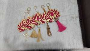 ที่แขวนบัวแบบสวยยอดนิยมสำหรับตกแต่งบ้านตกแต่งบ้านงานแต่งงาน mehendi ฉากหลังของตกแต่งผนังดอกบัวสีชมพู - Product Image 3