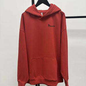 เสื้อฮู้ดดี้โอเวอร์ไซส์คุณภาพสูง น้ำหนัก 220 กรัม สีตามสั่ง ออกแบบโลโก้สำหรับผู้ชาย ผ้าฝ้าย 100% คุณภาพเยี่ยม 2 ชิ้น - Product Image 4