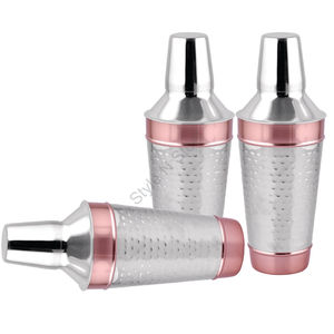 เชคเกอร์ค็อกเทลสแตนเลสลายตอก ขนาดความจุ 500 มล. และ 700 มล. วัสดุโลหะ - Product Image 4