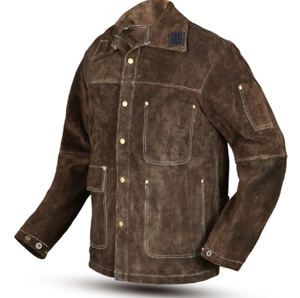 Veste de sécurité en cuir de vachette fendu pour souder des vêtements de protection - Product Image 1