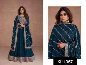 Indian Designer Pakistani Salwar Kameez Suit Indian Wear Georgette Thread Embroidery Hand Work <b>Dresses</b> Party Wear Net Saree - Product Image 2