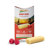 Barritas Saludables Berry Rush Bisabor 4x25g (Paquete de 100g) Almendras Naturales con Relleno de Frambuesa Sabor Dulce para Atletas