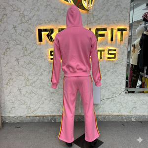 ชุดวอร์มกีฬา Rexfit คุณภาพเยี่ยมสำหรับผู้ชาย แบบหนา พร้อมโลโก้สั่งทำ เสื้อฮู้ดดี้และกางเกงวอร์ม สไตล์สตรีทแวร์ - Product Image 5