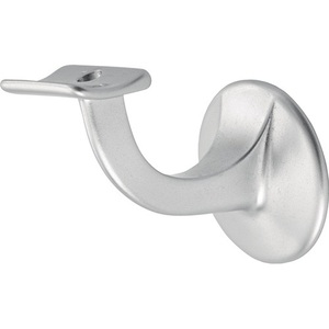 Aluminum Handrail Bracket 3501 Silver Anodized Curved Support with 56 mm <b>Wall</b> <b>Plate</b> HERMETA - Product Image 1