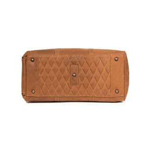 Factory Custom Wholesale Genuine Leather Duffle Bag with Zipper Closure Reusable Unisex Travel Bag - Product Image 4