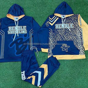 Venta al por mayor pulóver sudaderas con capucha conjuntos de pantalones de chándal para hombre deportes Jogger chándales hombre Jogging ropa de entrenamiento para el invierno - Product Image 1