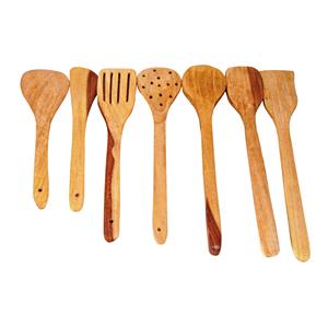 Juego de utensilios de cocina ecológicos de 9 piezas de madera de mango de Acacia natural, aptos para lavavajillas, hechos a mano en la India - Product Image 5