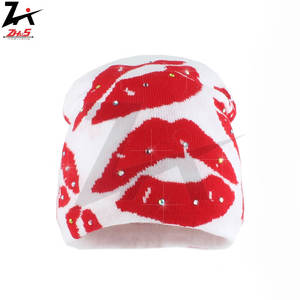 Nouveau unisexe Harajuku Hip Hop tricoté bonnets femmes hommes Streetwear diamant motif hiver chaud Skullies Bonnet mode bonnets - Product Image 5